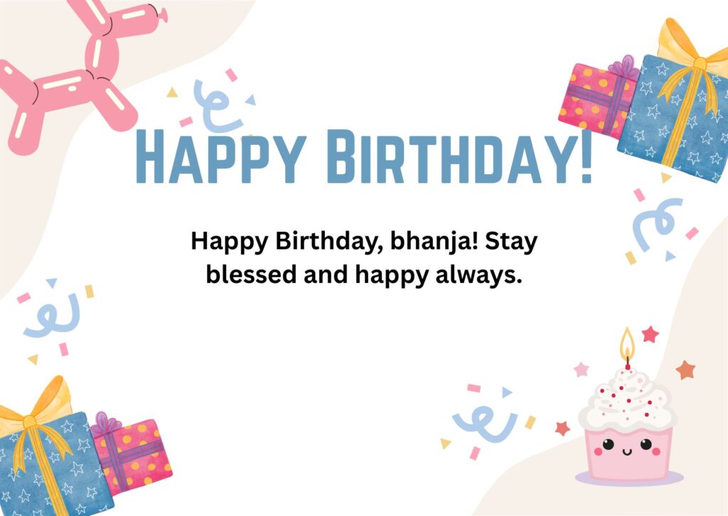 birthday wishes for bhanja in english