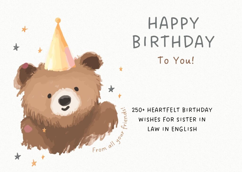 birthday wishes for sister in law in english