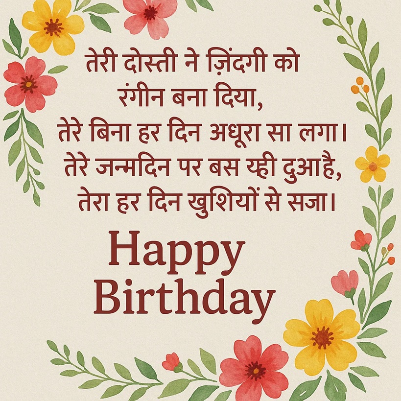 birthday wishes in hindi for friend