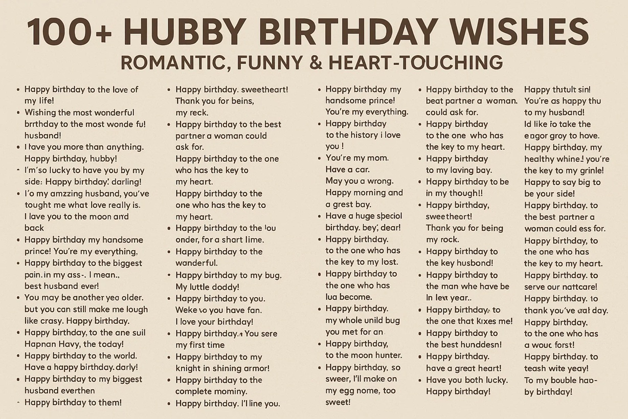 hubby birthday wishes in english