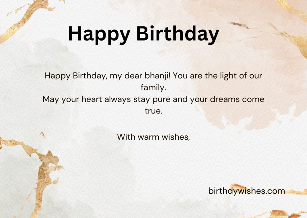 happy birthday bhanji wishes in english