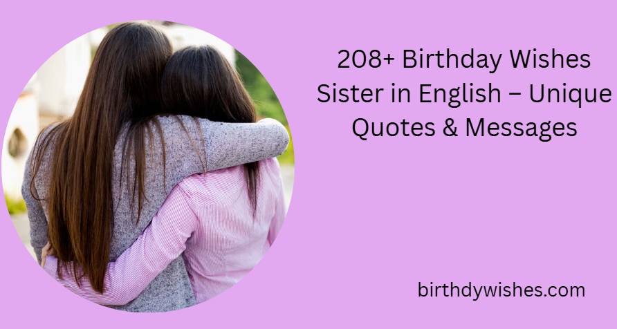 birthday wishes sister in english