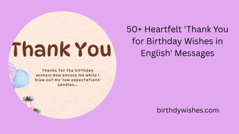 thank you for birthday wishes in english