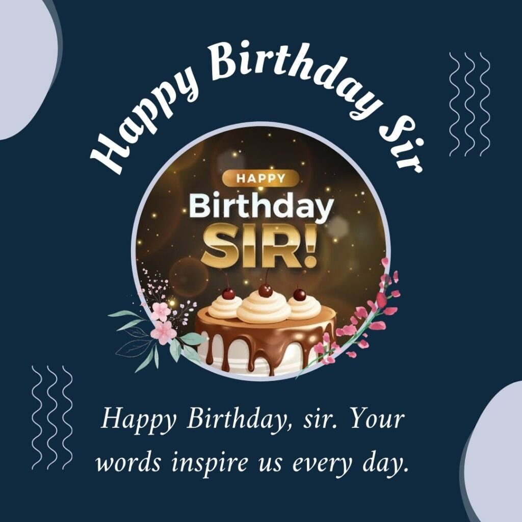 birthday wishes for sir in english