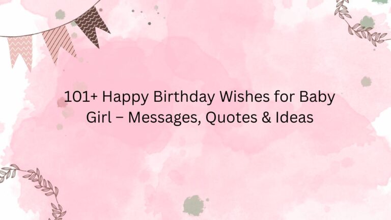 birthday wishes for baby girl