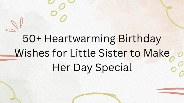 birthday wishes for little sister