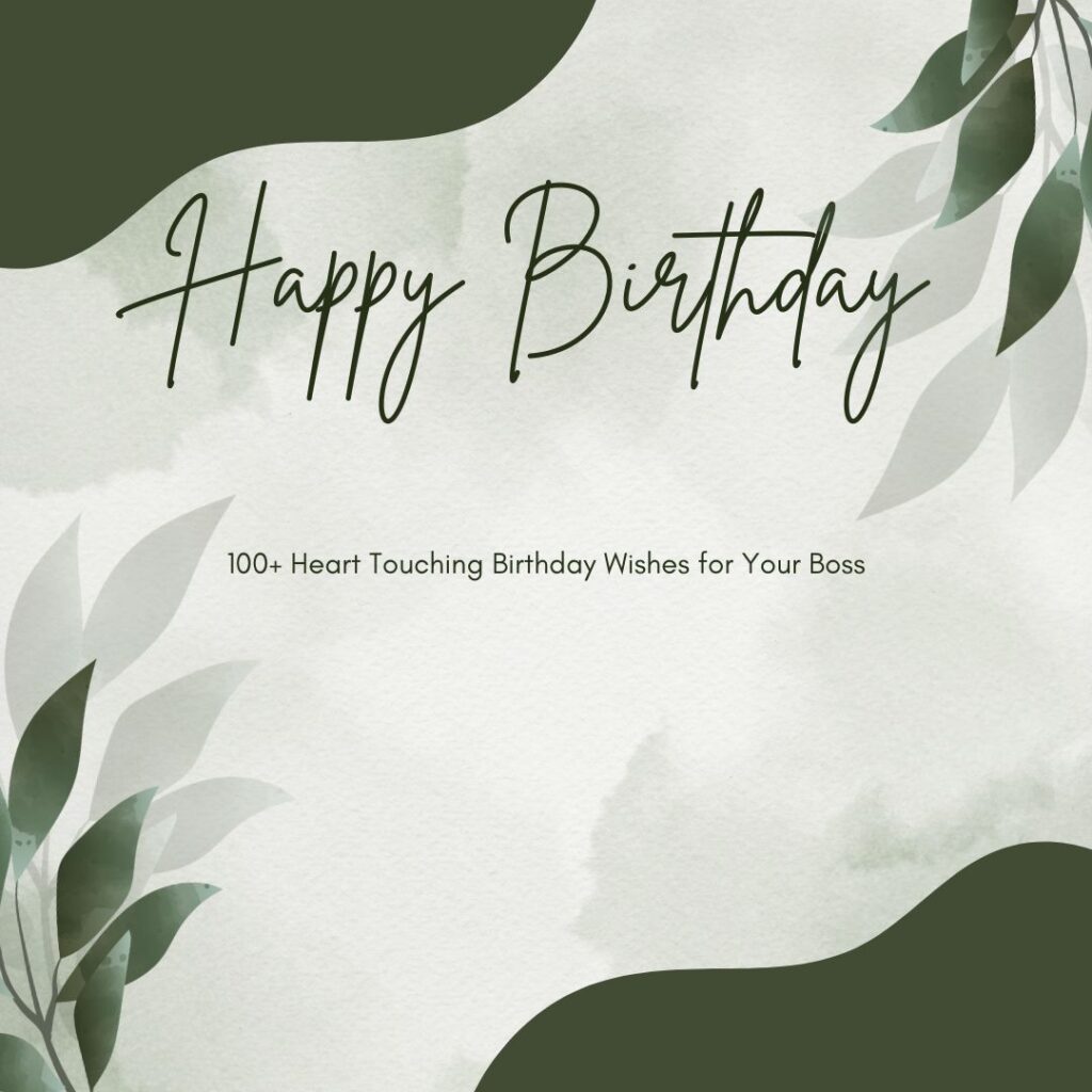 heart touching birthday wishes for boss