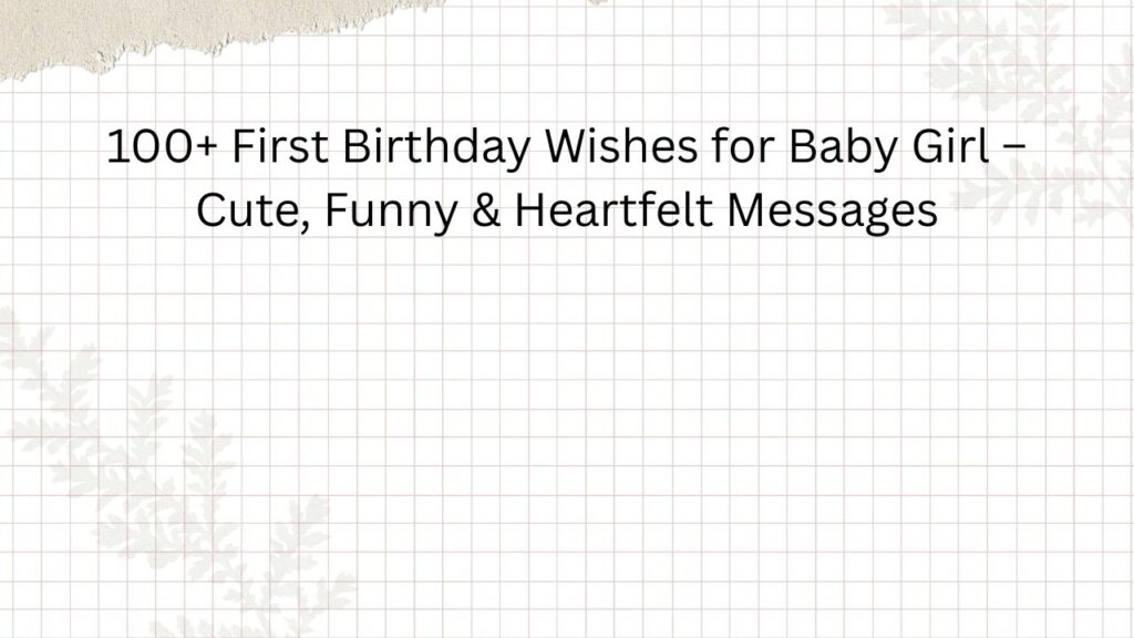 first birthday wishes for baby girl
