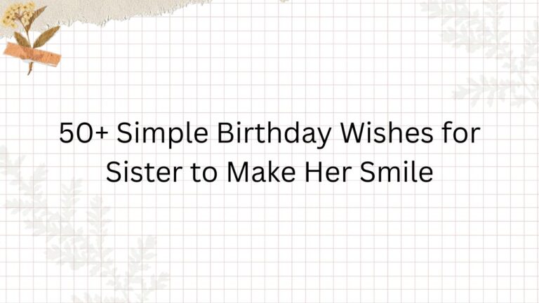 simple birthday wishes for sister