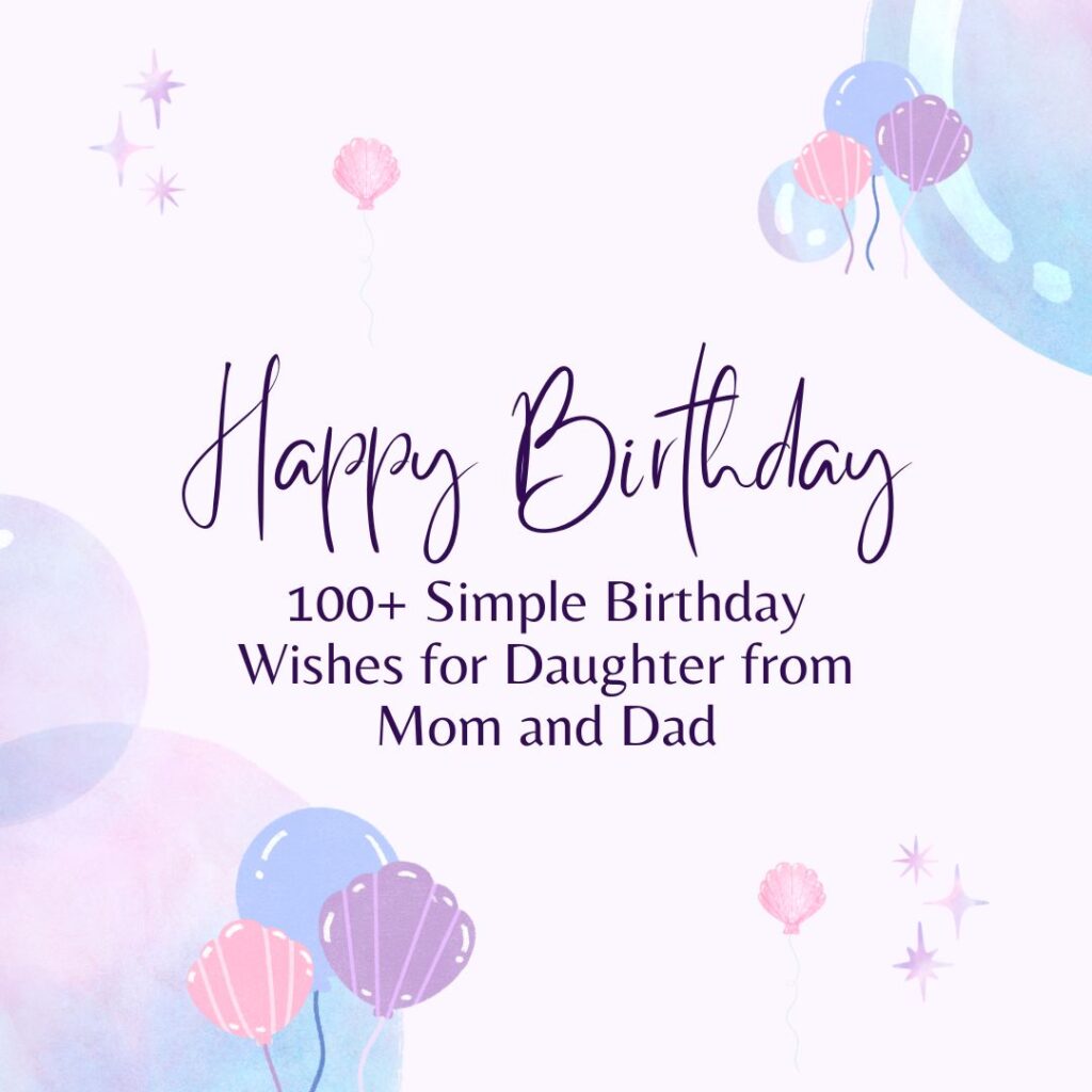 simple birthday wishes for daughter