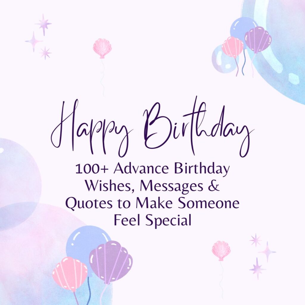 advance birthday wishes