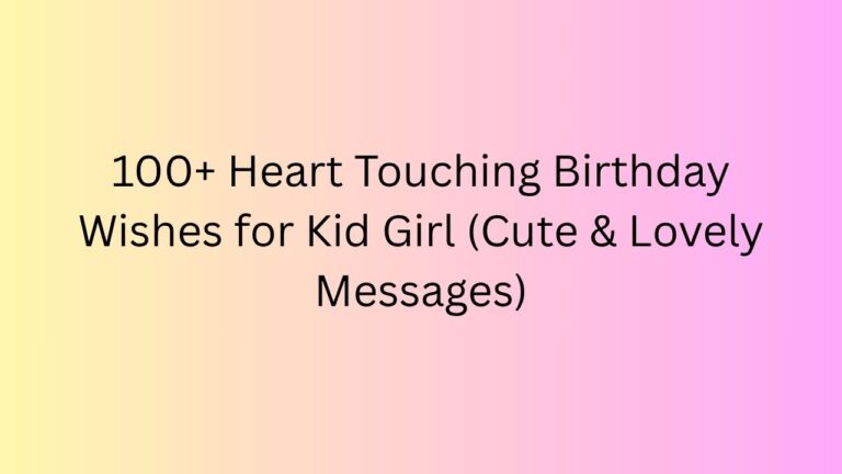 birthday wishes for kid girl