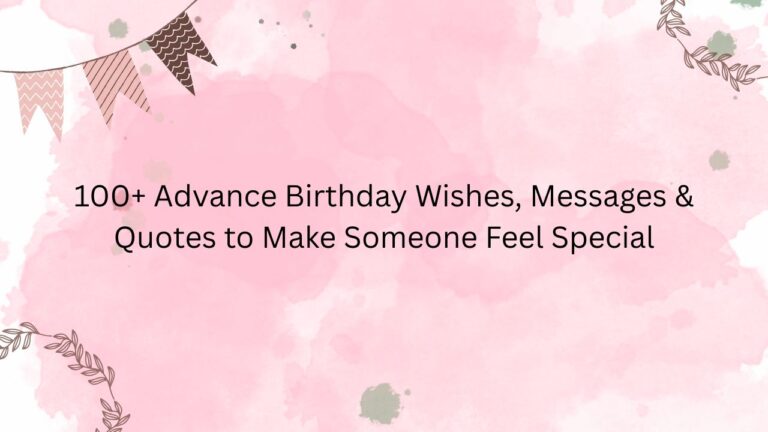 advance birthday wishes
